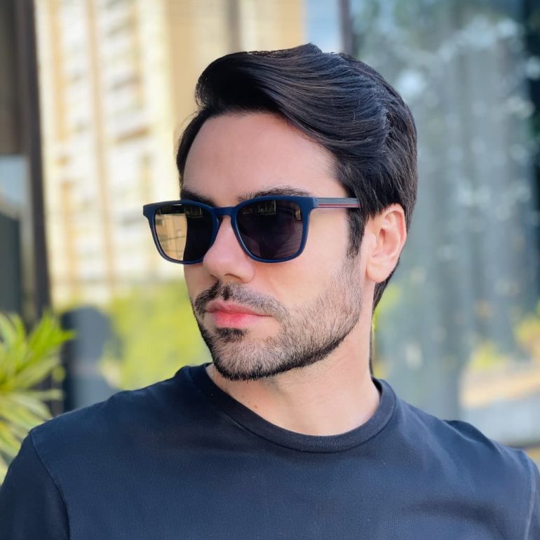 safine com br oculos de sol masculino quadrado azul bruno 3