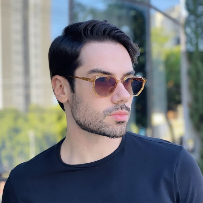 safine com br oculos de sol masculino quadrado champanhe levi 1