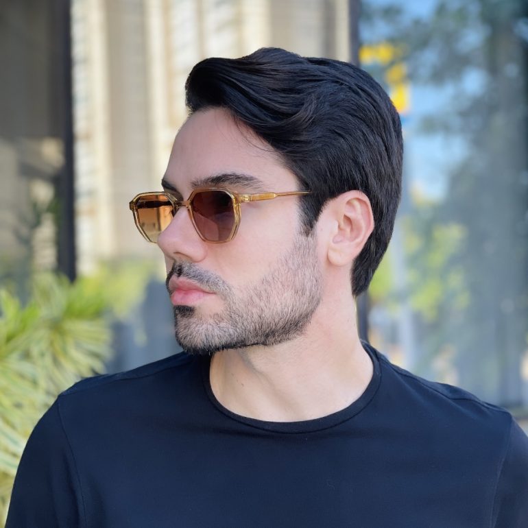 safine com br oculos de sol masculino quadrado champanhe levi 2