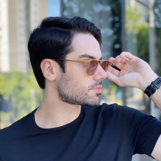 safine com br oculos de sol masculino quadrado champanhe levi 3