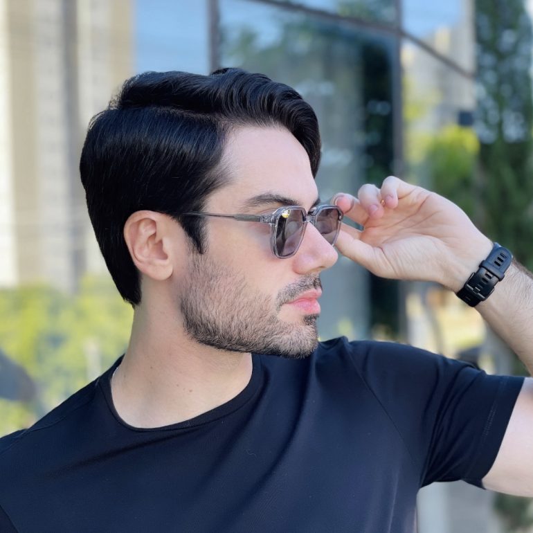 safine com br oculos de sol masculino quadrado cinza levi 2