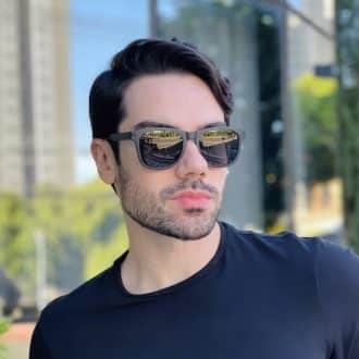 safine com br oculos de sol masculino quadrado cinza yan