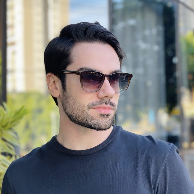 safine com br oculos de sol masculino quadrado marrom degrade bruno 1