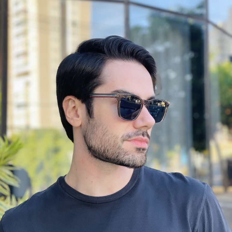 safine com br oculos de sol masculino quadrado marrom transparente bruno 1