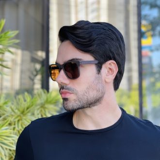 safine com br oculos de sol masculino quadrado marrom yan 3