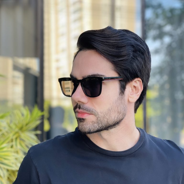 safine com br oculos de sol masculino quadrado preto bruno 3