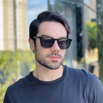 safine com br oculos de sol masculino quadrado preto bruno