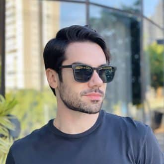 safine com br oculos de sol masculino quadrado preto fosco bruno 1