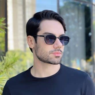 safine com br oculos de sol masculino quadrado preto fosco levi 1