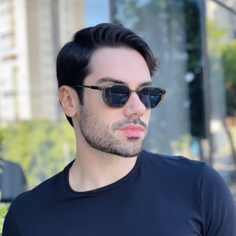 safine com br oculos de sol masculino quadrado verde levi 3