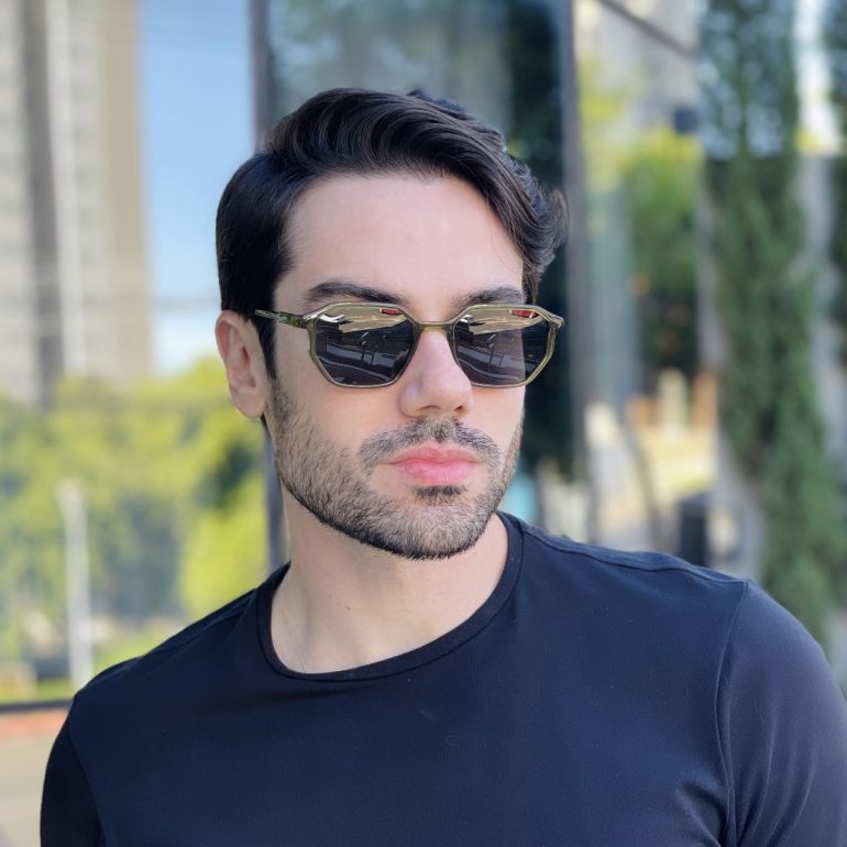 safine com br oculos de sol masculino quadrado verde levi