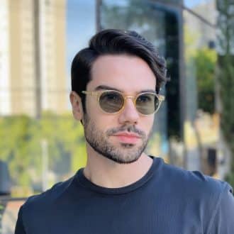 safine com br oculos de sol masculino redondo champanhe eduardo
