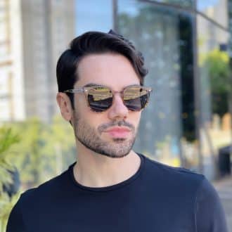 safine com br oculos de sol masculino redondo cinza e tartaruga felipe