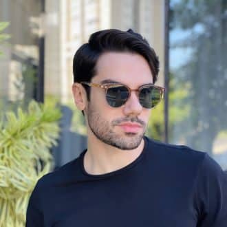 safine com br oculos de sol masculino redondo marrom e transparente felipe 1