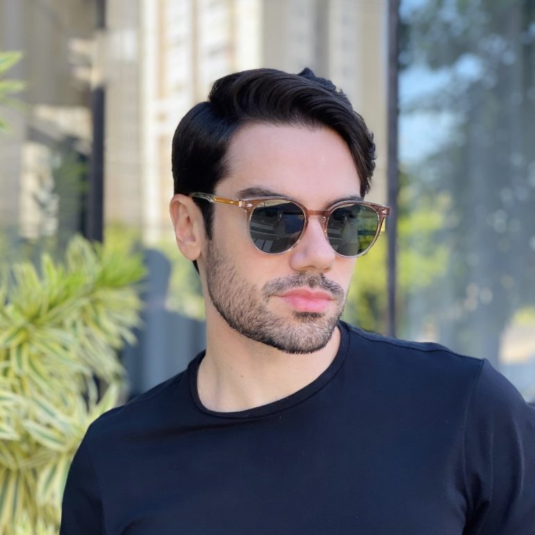 safine com br oculos de sol masculino redondo marrom e transparente felipe 1