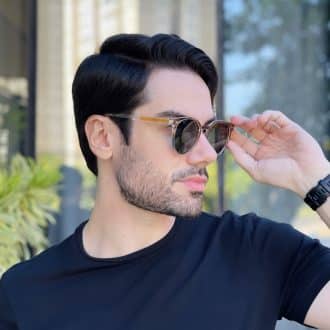 safine com br oculos de sol masculino redondo marrom e transparente felipe 2