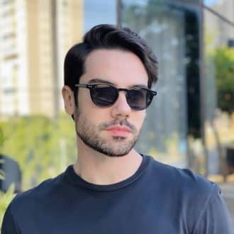 safine com br oculos de sol masculino redondo preto eduardo