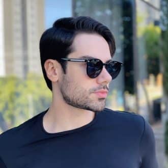 safine com br oculos de sol masculino redondo preto felipe 1