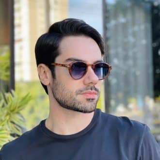 safine com br oculos de sol masculino redondo rajado harry 1