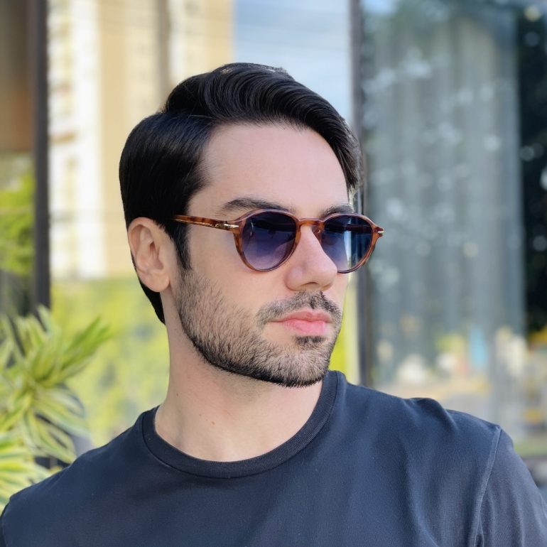 safine com br oculos de sol masculino redondo rajado harry 1
