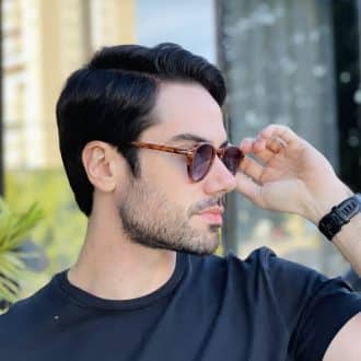 safine com br oculos de sol masculino redondo rajado harry 2