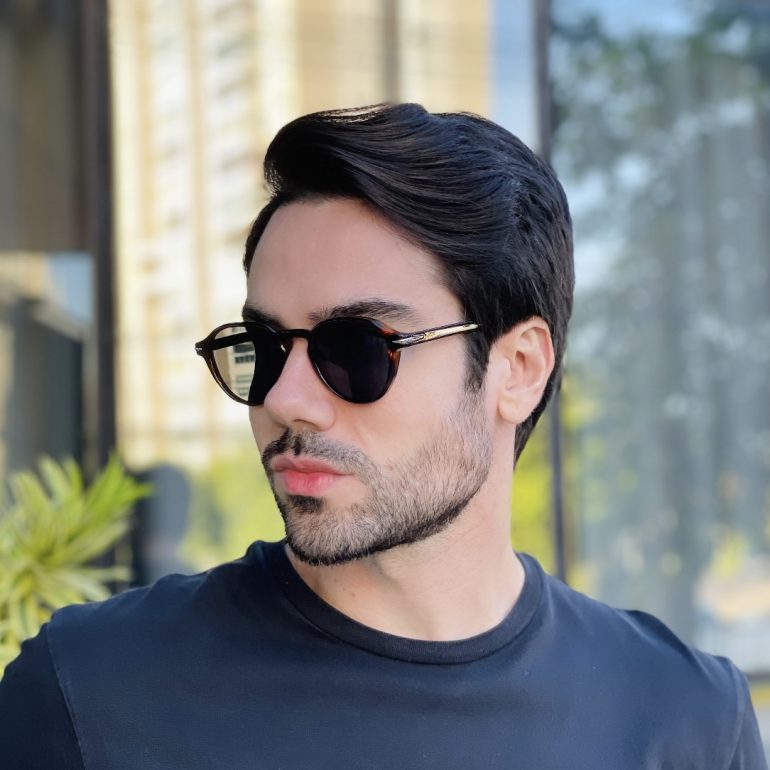 safine com br oculos de sol masculino redondo tartaruga harry 3