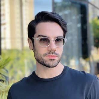 safine com br oculos de sol masculino redondo transparente eduardo