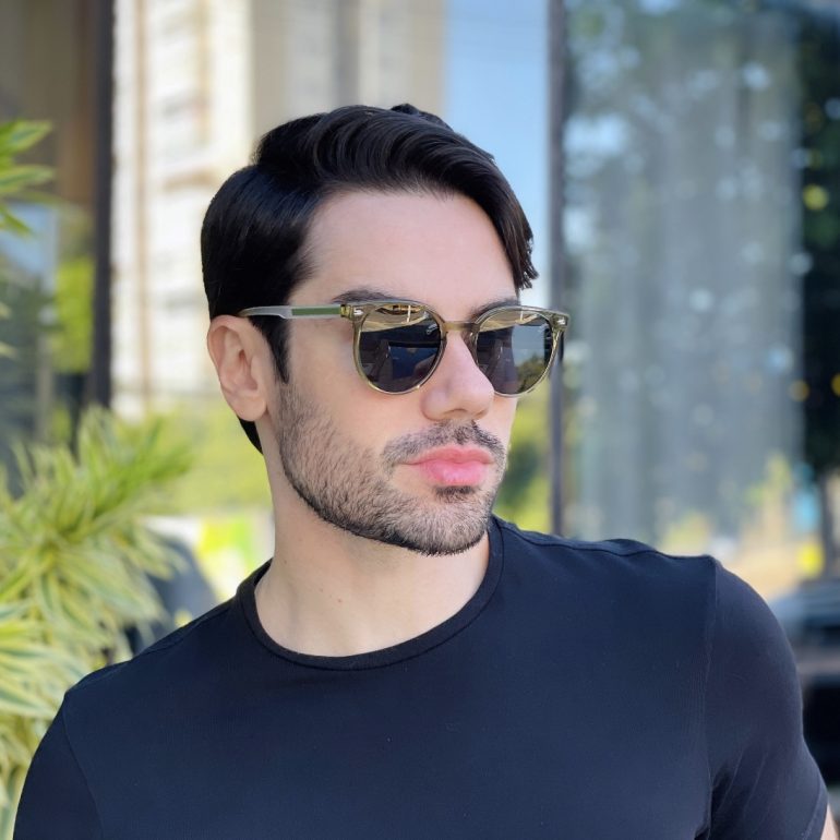 safine com br oculos de sol masculino redondo verde felipe 1
