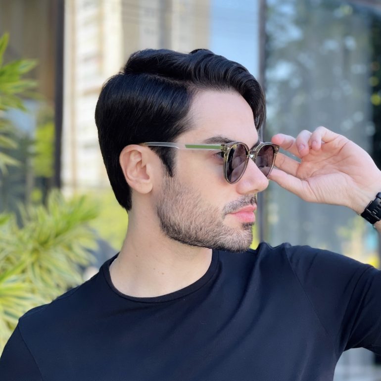 safine com br oculos de sol masculino redondo verde felipe 2