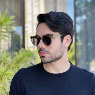 safine com br oculos de sol masculino redondo verde felipe 3