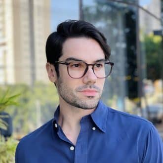 safine com br oculos 2 em 1 clip on masculino hexagonal marrom transparente juliano 4