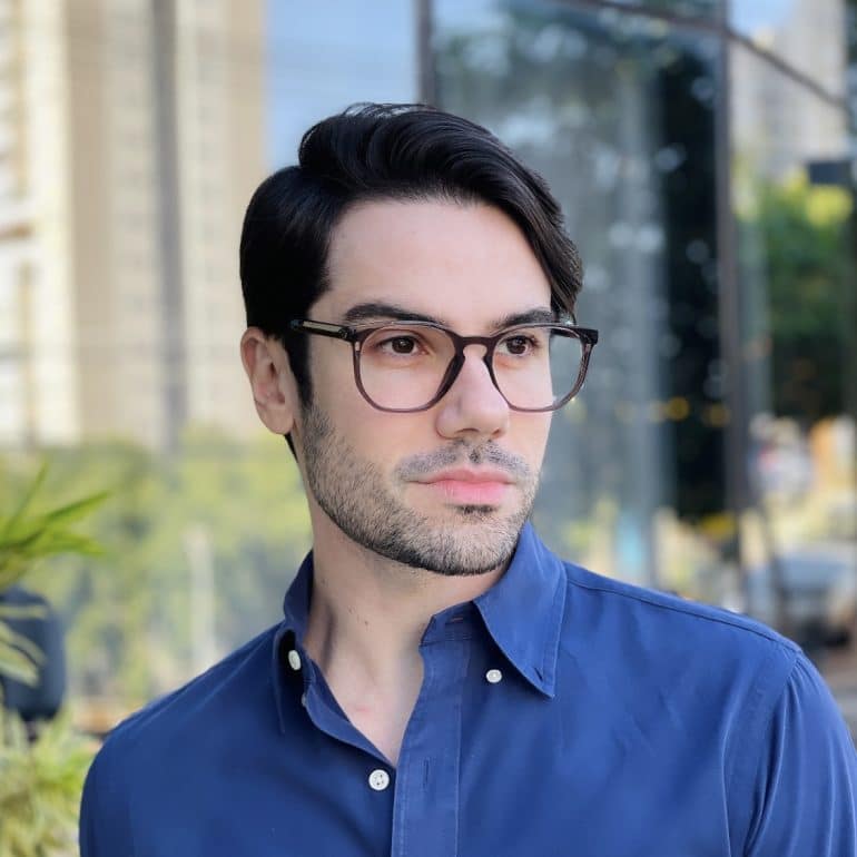 safine com br oculos 2 em 1 clip on masculino hexagonal marrom transparente juliano 4