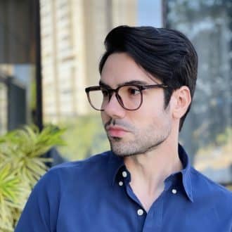 safine com br oculos 2 em 1 clip on masculino hexagonal marrom transparente juliano 5