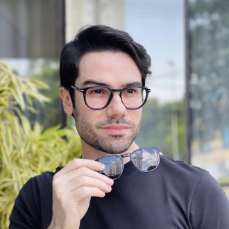 safine com br oculos 2 em 1 clip on masculino quadrado azul thales 1