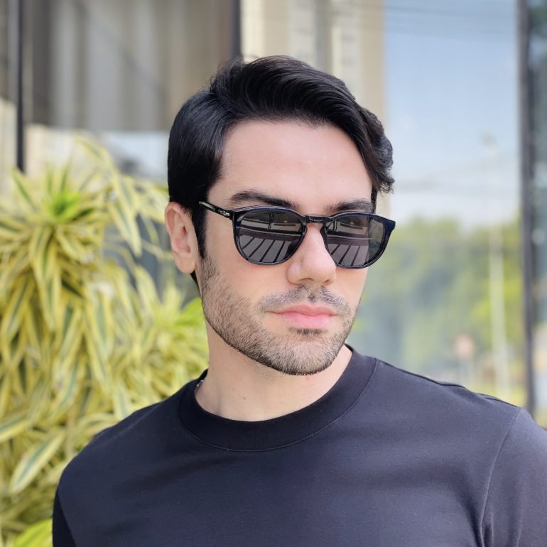 safine com br oculos 2 em 1 clip on masculino quadrado azul thales 6