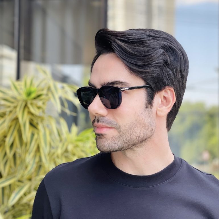 safine com br oculos 2 em 1 clip on masculino quadrado azul thales 8