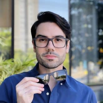 safine com br oculos 2 em 1 clip on masculino quadrado cinza luiz