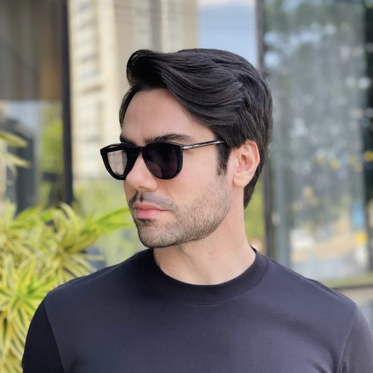 safine com br oculos 2 em 1 clip on masculino quadrado cinza thales 8