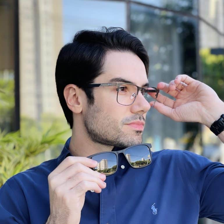 safine com br oculos 2 em 1 clip on masculino quadrado grafite murilo 1