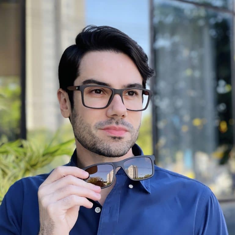 safine com br oculos 2 em 1 clip on masculino quadrado marrom luiz 1