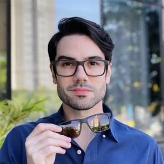 safine com br oculos 2 em 1 clip on masculino quadrado marrom luiz