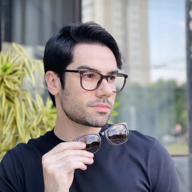 safine com br oculos 2 em 1 clip on masculino quadrado marrom mateus 1