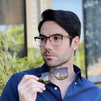 safine com br oculos 2 em 1 clip on masculino quadrado marrom murilo 2