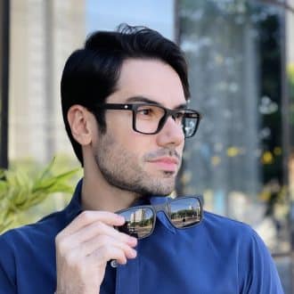 safine com br oculos 2 em 1 clip on masculino quadrado preto fosco luiz 1