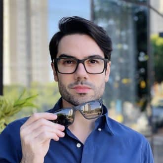 safine com br oculos 2 em 1 clip on masculino quadrado preto fosco luiz