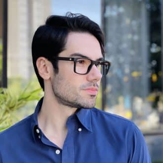 safine com br oculos 2 em 1 clip on masculino quadrado preto fosco luiz 4