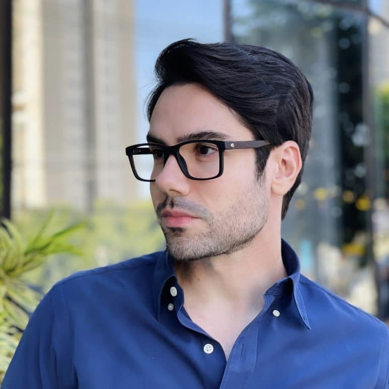 safine com br oculos 2 em 1 clip on masculino quadrado preto fosco luiz 5