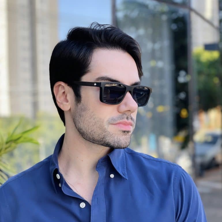 safine com br oculos 2 em 1 clip on masculino quadrado preto fosco luiz 7