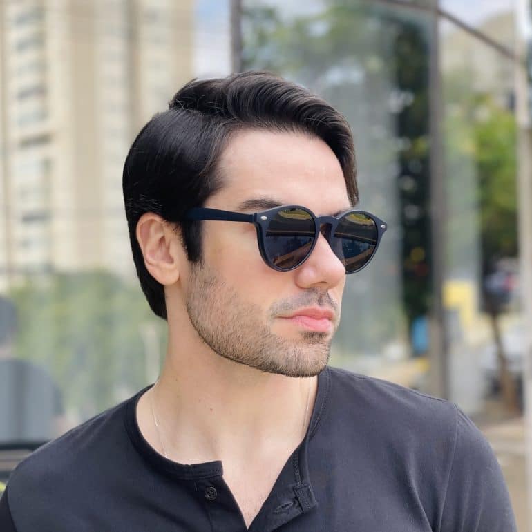 safine com br oculos 2 em 1 clip on masculino redondo azul enzo 7