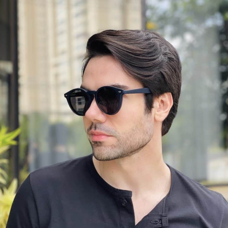 safine com br oculos 2 em 1 clip on masculino redondo azul enzo 8